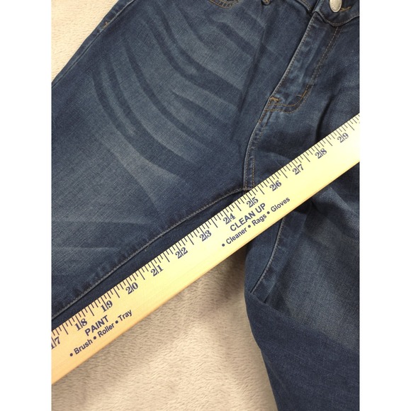 Judy Blue Jeans Womens 7 28 Crop Flare Leg Denim Frayed Hem - Picture 8 of 9